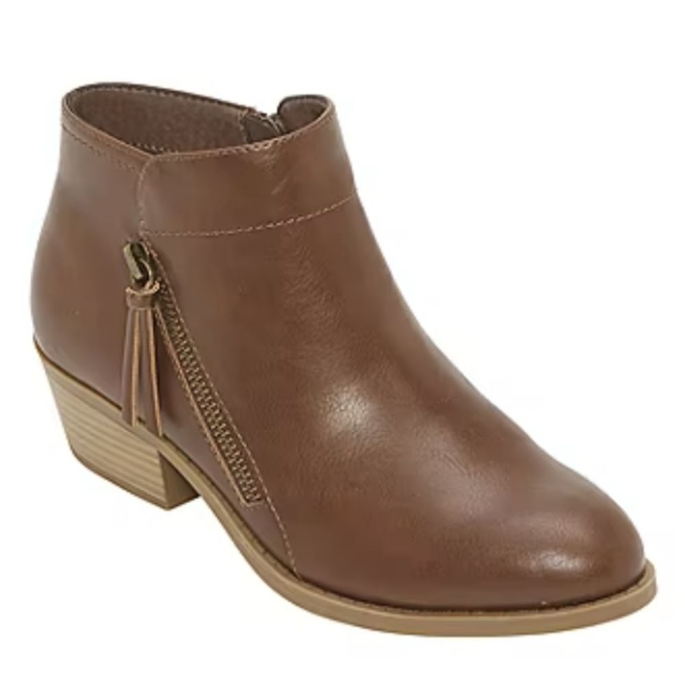 BRAND NEW TIME AND TRU WOMEN'S MEMORY FOAM STACKED HEEL BOOTIES G1